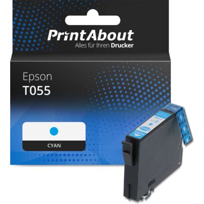 Druckerpatrone kompatibel mit Epson T055 (C13T055240) - Cyan