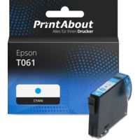 Druckerpatrone kompatibel mit Epson T061 (C13T061240) - Cyan