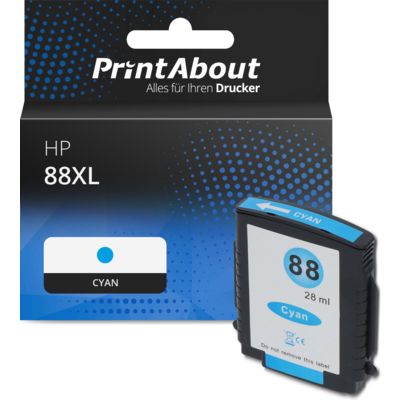 Druckerpatrone kompatibel mit HP 88XL (C9391AE) - Cyan - Hohe Kapazität