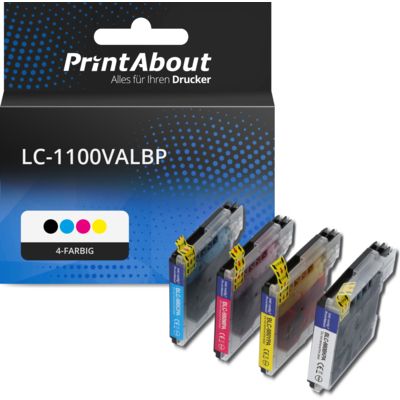 Druckerpatrone kompatibel mit Brother LC-1100VALBP - 4-farbig - Multipack