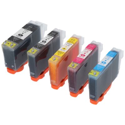 Druckerpatrone kompatibel mit Canon PGI-5BK - 5-farbig - Multipack