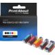Druckerpatrone kompatibel mit Canon PGI-520/CLI-521 BK/CMYK - 5-farbig - Multipack