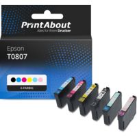 Druckerpatrone kompatibel mit Epson T0807 - 6-farbig - Multipack