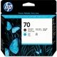 HP 70 (C9404A) - Schwarz + Cyan - Druckkopf