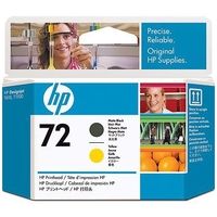 HP 72 (C9384A) - Mattschwarz + Gelb - Druckkopf