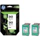 HP 343 (CB332EE) Druckerpatrone - 2x 3-farbig - Multipack