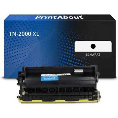Toner kompatibel mit Brother TN-2000 XL - Schwarz - Extra hohe Kapazität