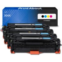Toner kompatibel mit HP 304A (CC530A) - 4-farbig - Multipack