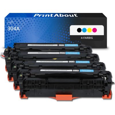 Toner kompatibel mit HP 304A (CC530A) - 4-farbig - Multipack
