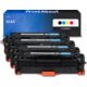 Toner kompatibel mit HP 304A (CC530A) - 4-farbig - Multipack