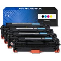 Toner kompatibel mit Canon 718  - 4-farbig - Multipack