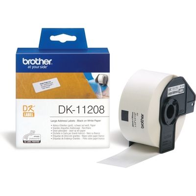 Brother DK-11208 - (38 mm x 90  mm) - Schwarz auf weiß - Etikett