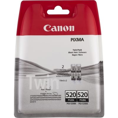 Canon PGI-520BK2 Druckerpatrone - 2x Schwarz - Multipack