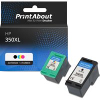 Druckerpatrone kompatibel mit HP 350XL (SD412EE) - Schwarz + 3 Farben - Hohe Kapazität - Multipack