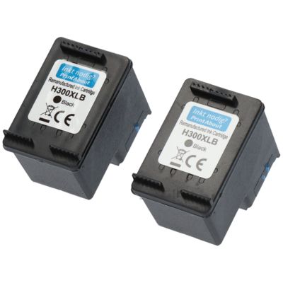 Druckerpatrone kompatibel mit HP 300XL (D8J43AE) - 2-pack - Schwarz - Hohe Kapazität - Multipack