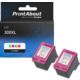 Druckerpatrone kompatibel mit HP 300XL (CC644EE) - 2x 3-farbig - Hohe Kapazität - Multipack