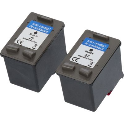 Druckerpatrone kompatibel mit HP 27 (C8727AE) - 2x Schwarz - Multipack
