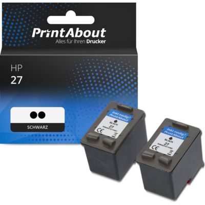 Druckerpatrone kompatibel mit HP 27 (C8727AE) - 2x Schwarz - Multipack