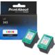 Druckerpatrone kompatibel mit HP 343 (C8766EE) - 3-farbig - Multipack