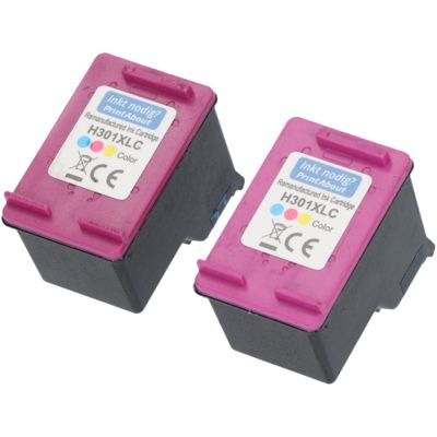 Druckerpatrone kompatibel mit HP 301XL (D8J46AE) 3 Farben Multipack 2 Stück mit hoher Kapazität