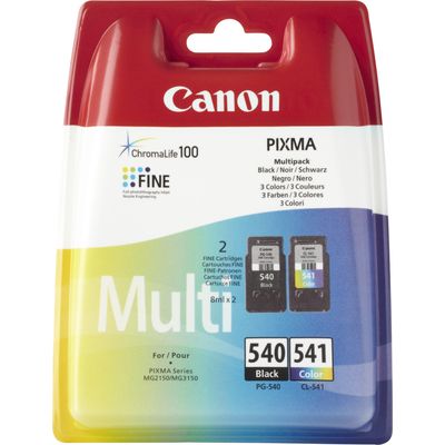 Canon PG-540 / CL-541 Druckerpatrone Multipack Schwarz + 3 Farben