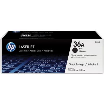 HP 36A (CB436AD) Toner - 2x Schwarz - Multipack