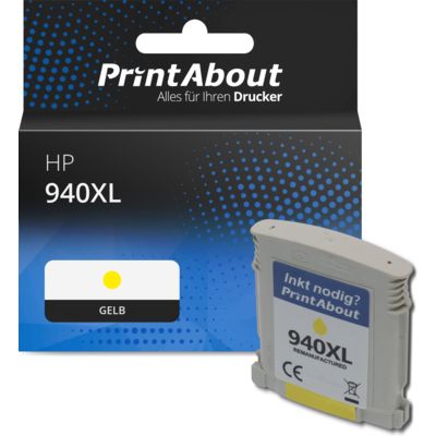Druckerpatrone kompatibel mit HP 940XL (C4909AE) - Gelb - Hohe Kapazität