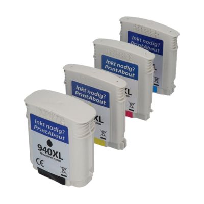 Druckerpatrone kompatibel mit HP 940XL (C4906AE) - 4-farbig - Hohe Kapazität - Multipack