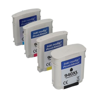 Druckerpatrone kompatibel mit HP 940XL (C4906AE) - 4-farbig - Hohe Kapazität - Multipack