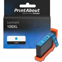 Druckerpatrone kompatibel mit Lexmark 100XL (14N1069E) - Cyan - Hohe Kapazität