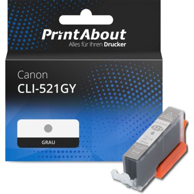 Druckerpatrone kompatibel mit Canon CLI-521GY - Grau