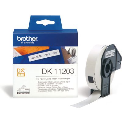 Brother DK-11203 - (17 mm x 87  mm) - Schwarz auf weiß - Etikett