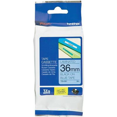 Brother TZe-561 - (36 mm) - Schwarz auf blau - Tape