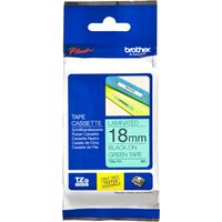 Brother TZe-741 - (18 mm) - Schwarz auf grün - Tape