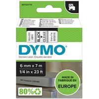 Dymo 43610 (S0720770) - (6 mm) - Schwarz auf transparent - Tape