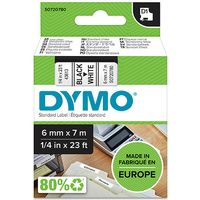 Dymo 43613 (S0720780) - (6 mm) - Schwarz auf weiß - Tape