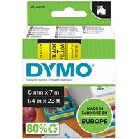 Dymo 43618 (S0720790) - (6 mm) - Schwarz auf gelb - Tape