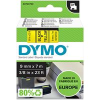 Dymo 40918 (S0720730) - (9 mm) - Schwarz auf gelb - Tape