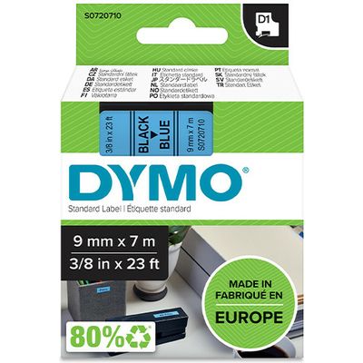 Dymo 40916 (S0720710) - (9 mm) - Schwarz auf blau - Tape