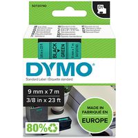 Dymo 40919 (S0720740) - (9 mm) - Schwarz auf grün - Tape