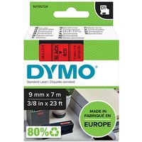 Dymo 40917 (S0720720) - (9 mm) - Schwarz auf rot - Tape