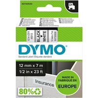 Dymo 45013 (S0720530) - (12 mm) - Schwarz auf weiß - Tape