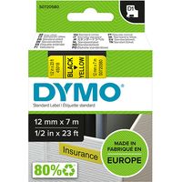 Dymo 45018 (S0720580) - (12 mm) - Schwarz auf gelb - Tape