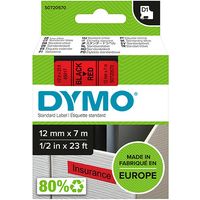 Dymo 45017 (S0720570) - (12 mm) - Schwarz auf rot - Tape