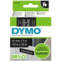 Dymo 45021 (S0720610) - (12 mm) - Weiß auf schwarz - Tape