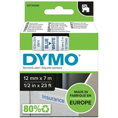 Dymo 45014 (S0720540) - (12 mm) - Blau auf weiß - Tape