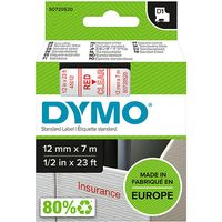 Dymo 45012 (S0720520) - (12 mm) - Rot auf transparent - Tape