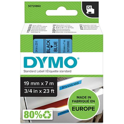Dymo 45806 (S0720860) - (12 mm) - Blau auf schwarz - Tape