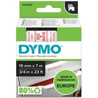 Dymo 45805 (S0720850) - (19 mm) - Rot auf weiß - Tape