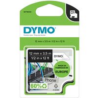 Dymo 16957 (S0718040) - (12 mm) - Schwarz auf weiß - Tape